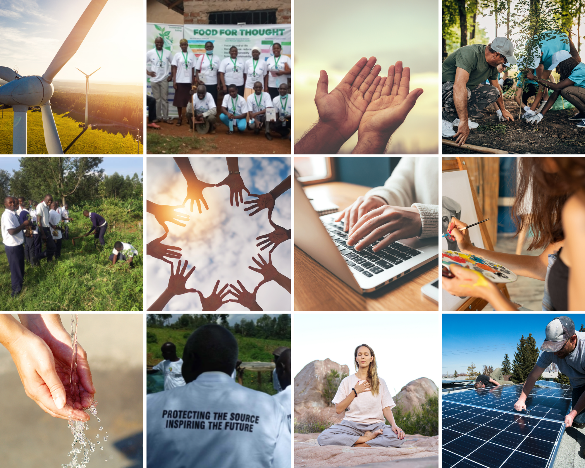 collage of community actions